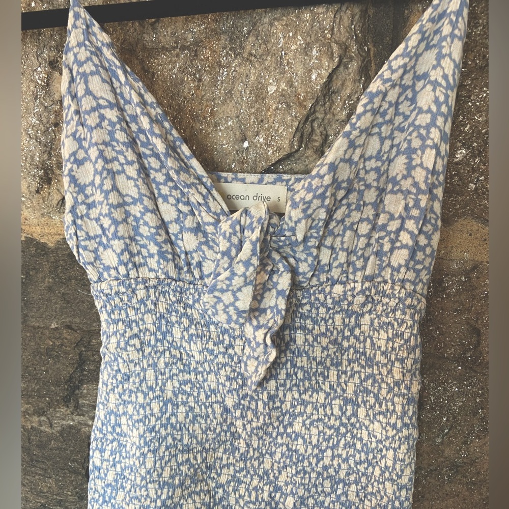 Pretty light blue and white sundress